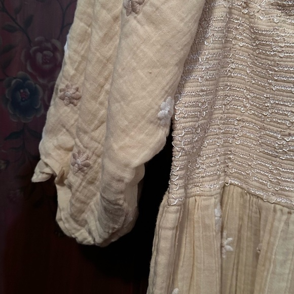 Free People Dahlia Embroidered Cream Dress - Picture 4 of 6
